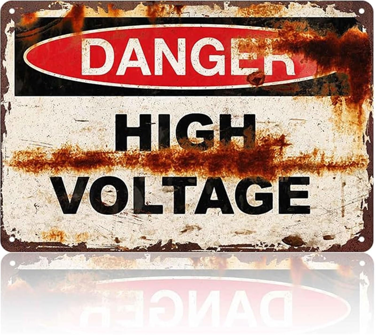 VWWJCCRO High Voltage Danger Tin Sign Humorous Decor For Garage Workshop Man Cave Living Room Bedroom Office Kitchen 8 X 12 in