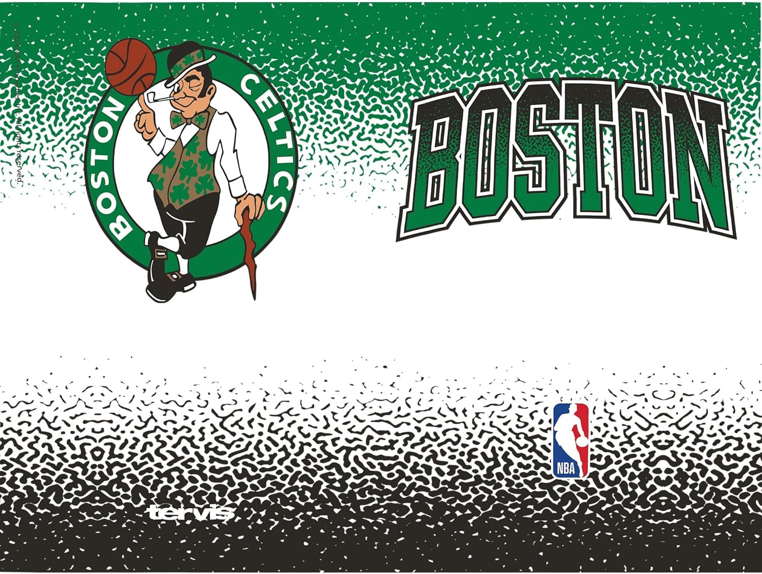 Tervis NBA Boston Celtics - Defend Made in USA Double Walled Insulated Tumbler Travel Cup Keeps Drinks Cold & Hot, 24oz with Straw Lid, Classic - Image 2