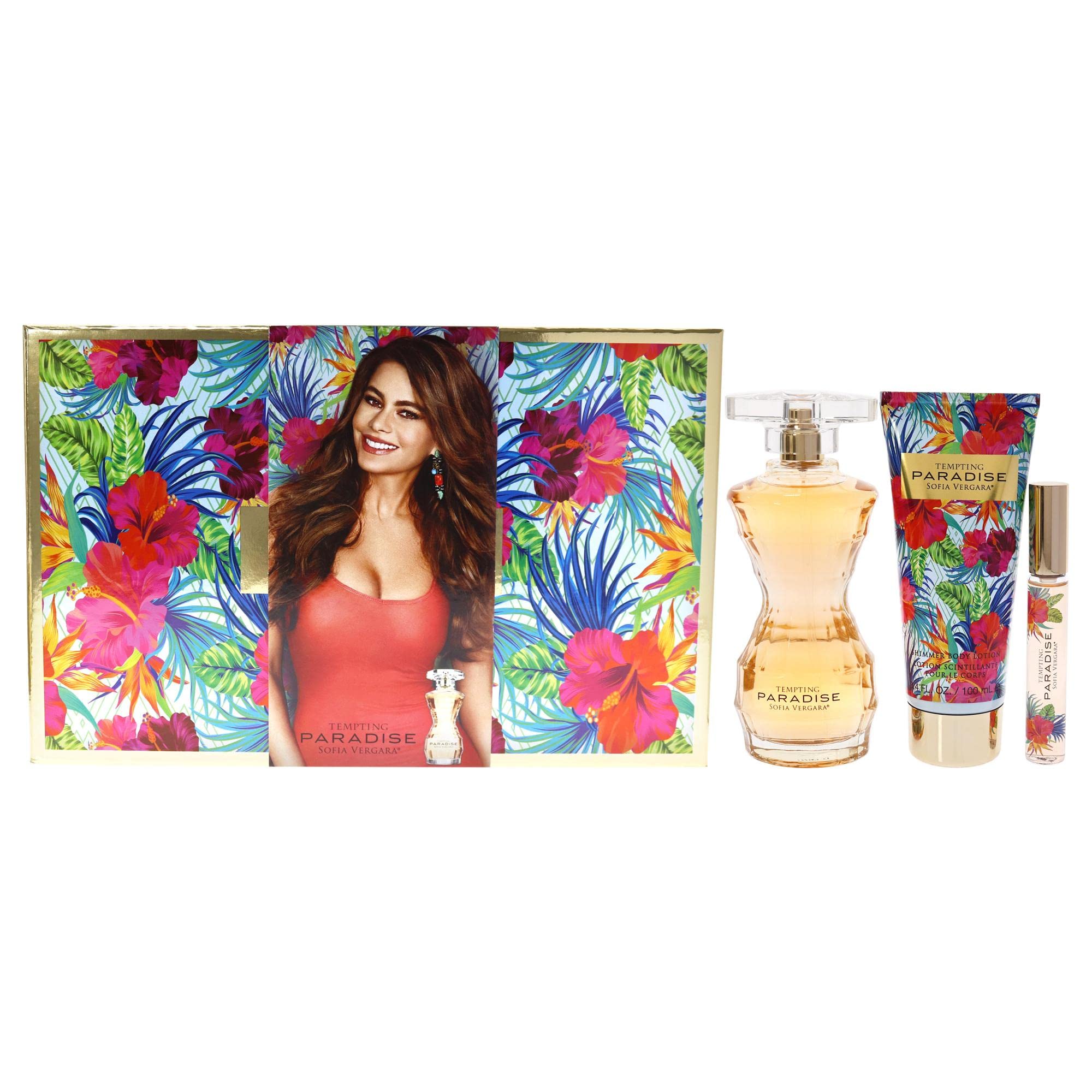 Sofia VergaraTEMPTING PARADISE (W) EDP 100ML+10ML ROLLERBALL+100ML SHIMMER BL SET