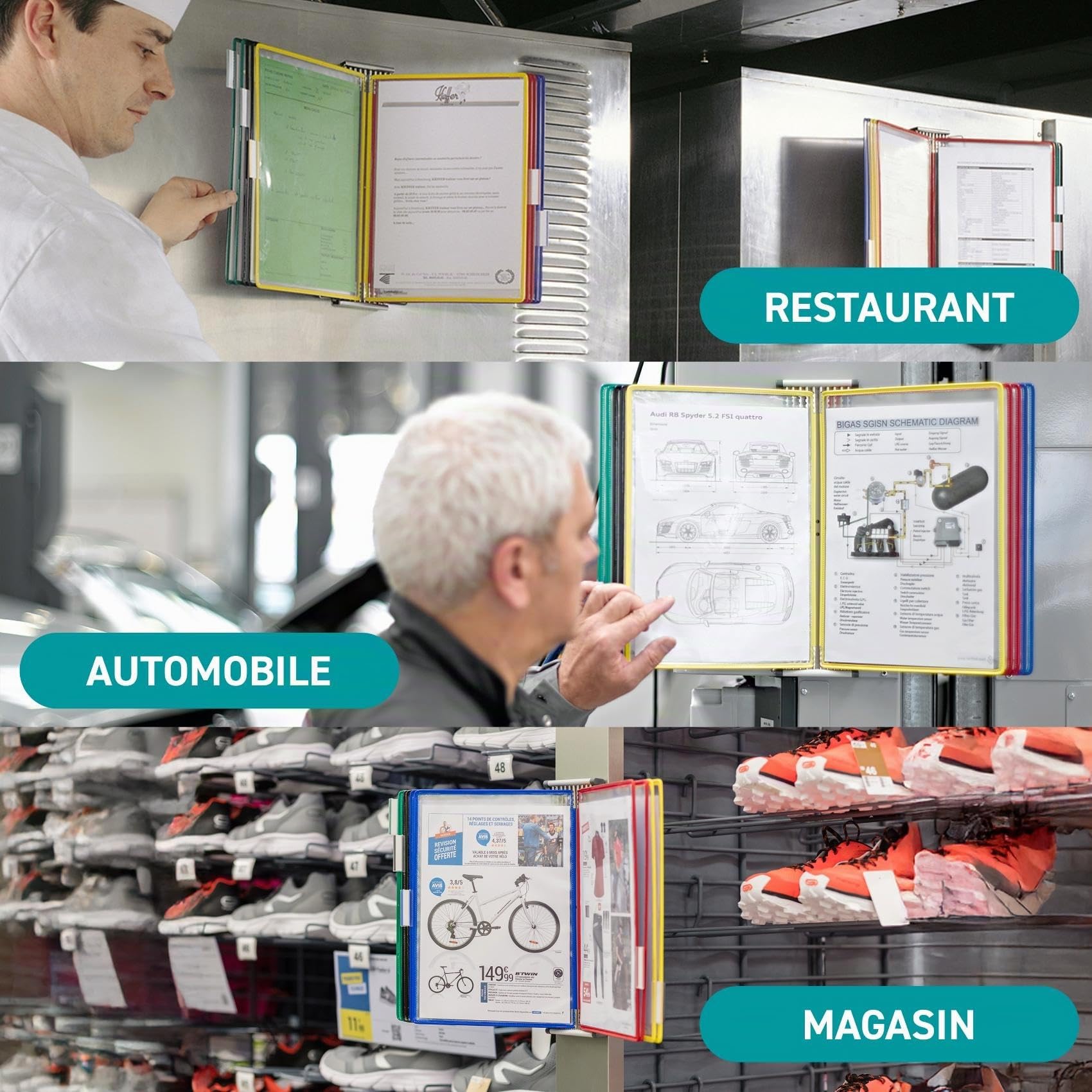 Tarifold Tdisplay Element Mural Garni Magn?Tique Format A4