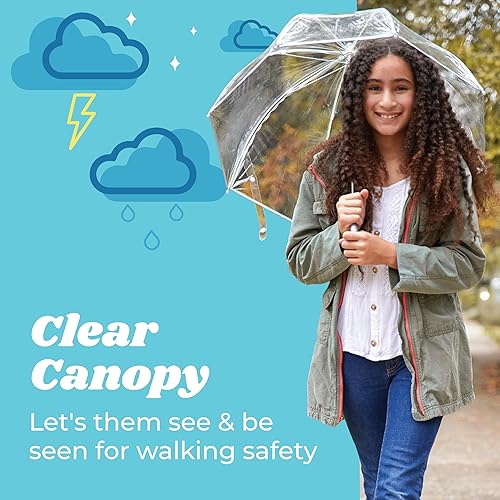 Miniatura 4 de Totes- Paraguas de burbujas transparente para niños con mango de fácil agarre 2236N53