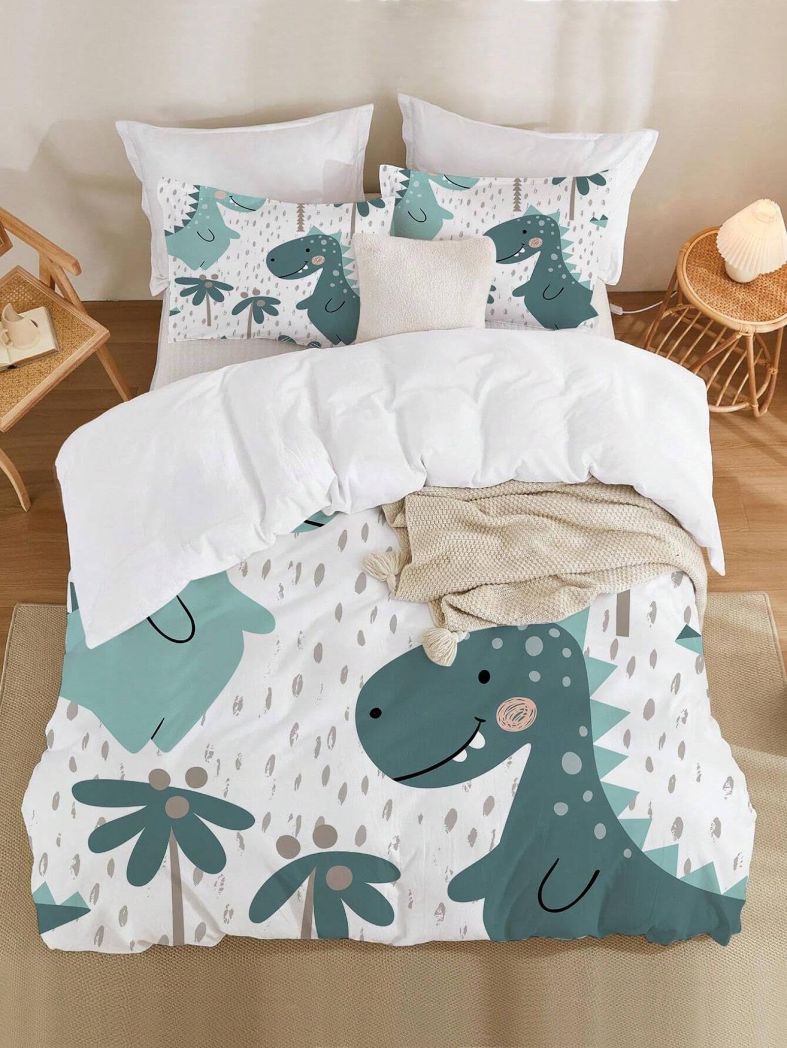 Parure de lit dinosaure mignon pour de douces nuits réconfortantes pleines de tendresse