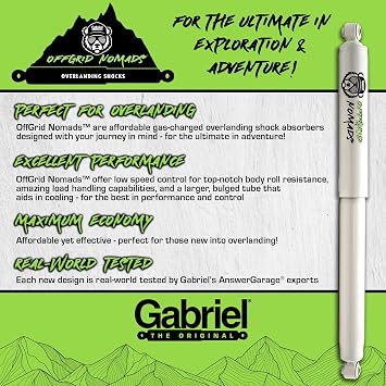 Gabriel OffGrid Nomads Overlanding Rear Shocks for Avalanche Tahoe/Yukon