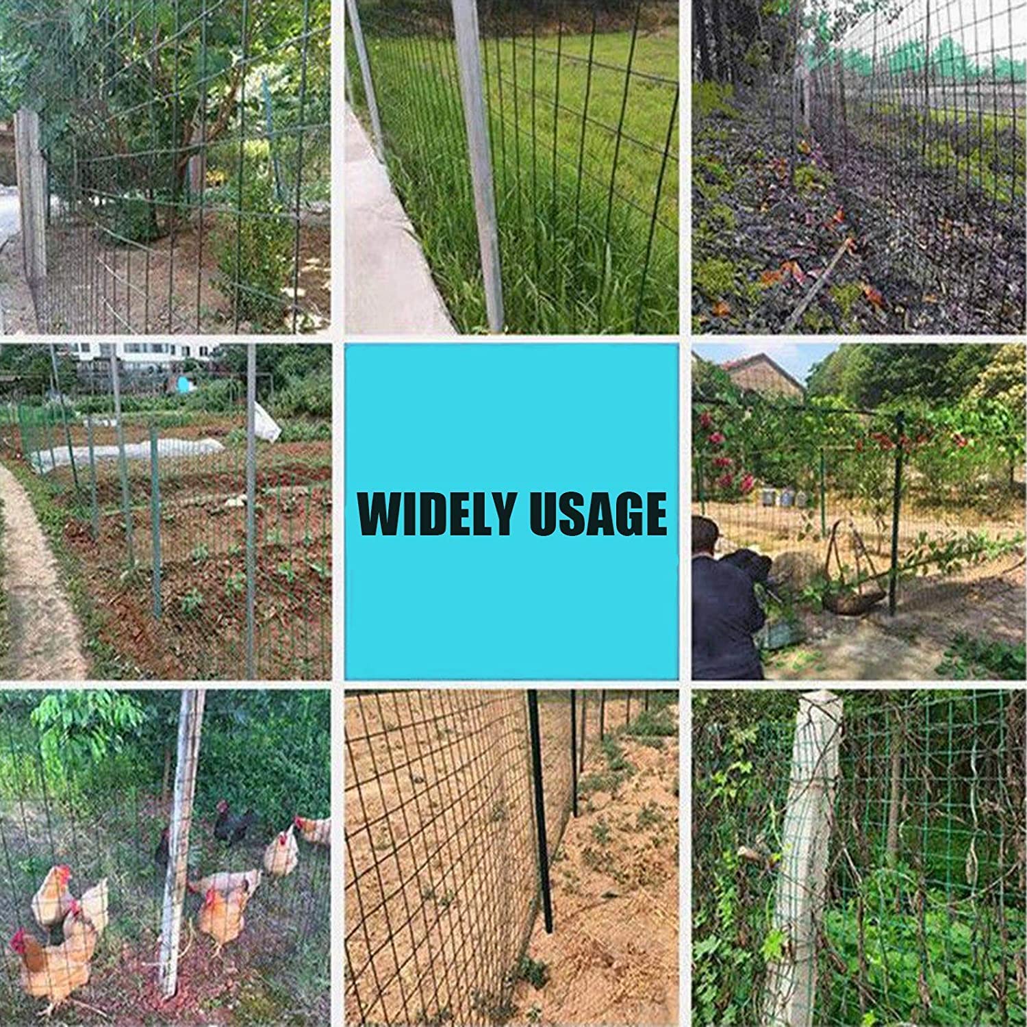 Malla de Alambre Valla De Jardín 90cm x 25m Malla Alambre Metalica Galvanizada Valla Salvaje Pesado de Alta Resistencia Malla Metálica Anudada Red de Alambre Protección para Ovejera Ganadera Granja
