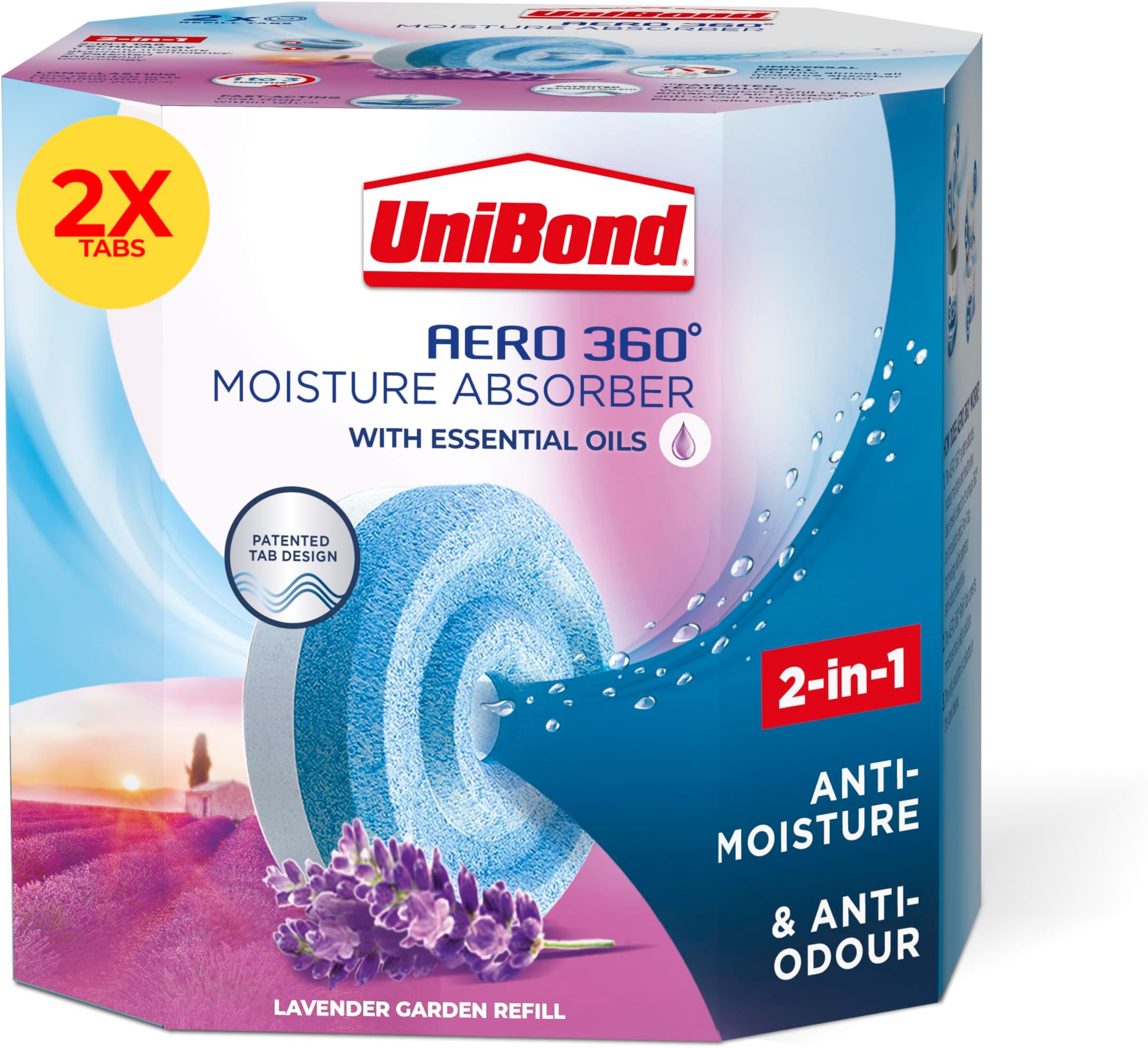 UniBond AERO 360° Moisture Absorber Lavender Garden Refill Tab