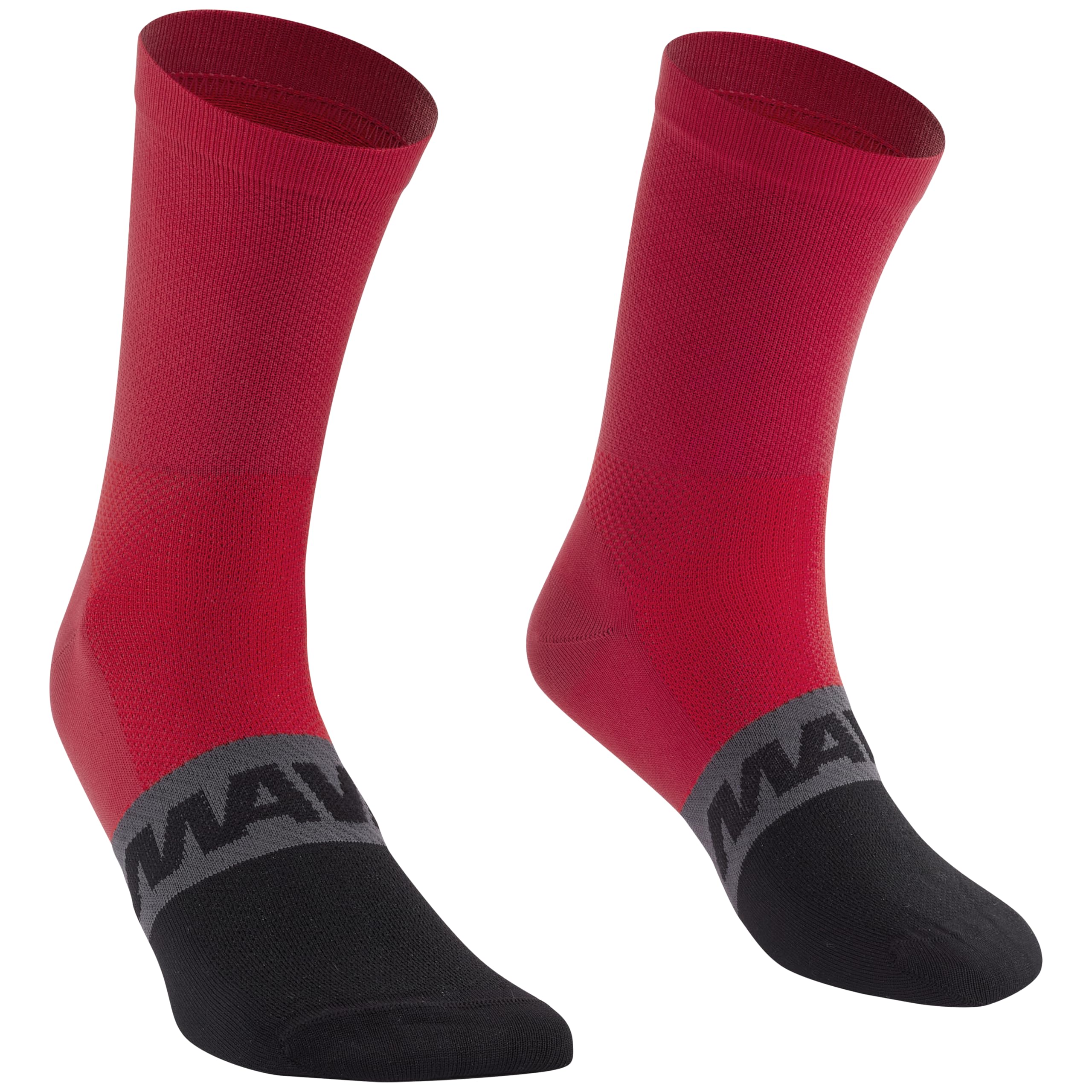 MAVIC Unisex Aksium Mid Cycling Socks, Burgundy/Black, M (39-42)