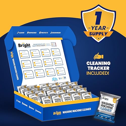 Miniatura 6 de Paquete de 24 pastillas limpiadoras para lavadora, tabletas de limpieza profunda para carga frontal y superior, funciona con lavadoras HE, elimina