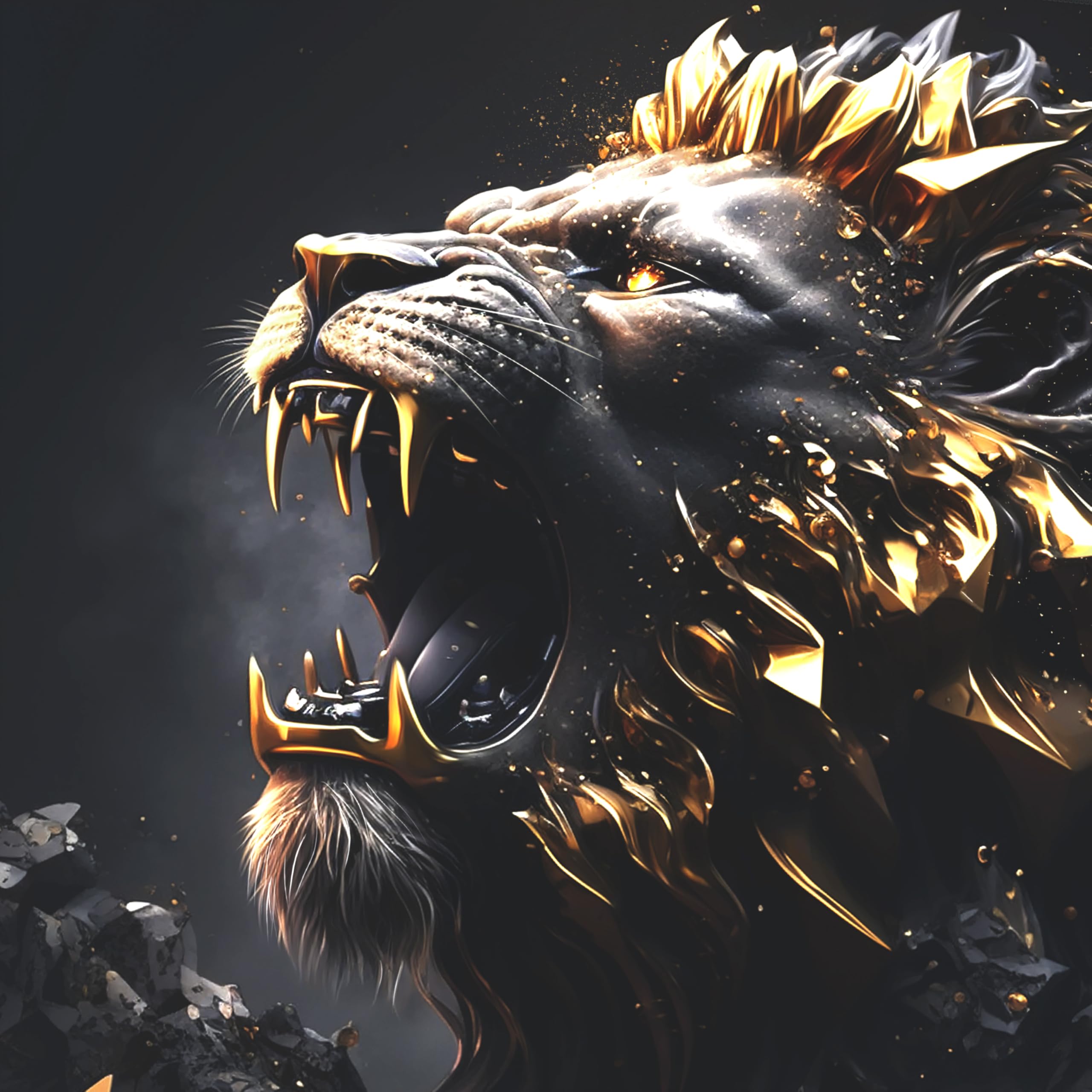 TITANWOLF – Alfombrilla Gaming XXL para ratón 900x400 – Mouse Pad - Precisión y Velocidad - Parte Inferior de Goma para una sujeción Estable - Antideslizante, Resistente al Agua – Gold Lion