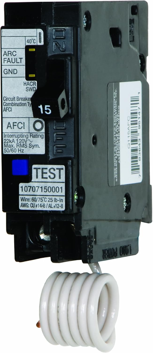 Murray MP115AFC 15-Amp 1 Pole 120-Volt Combination Type Arc Fault Circuit Interrupter