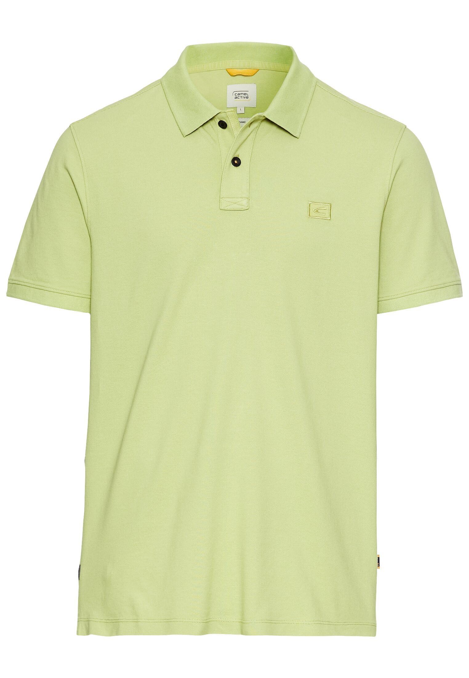 camel active Men's Herren Kurzarm Poloshirt aus Baumwolle Grün, Menswear-l Polo Shirt, Green, L