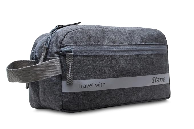 Sfane Portable Travel kit,Cosmetic Bag Makeup Organizer Zipper Toiletry Carry Pouch for Travel, Toiletry Kit (Grey) alternate