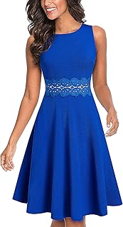 Women's Cocktail A-Line Embroidery Casual Party Summer Wedding Guest Dress A079 - Buy now