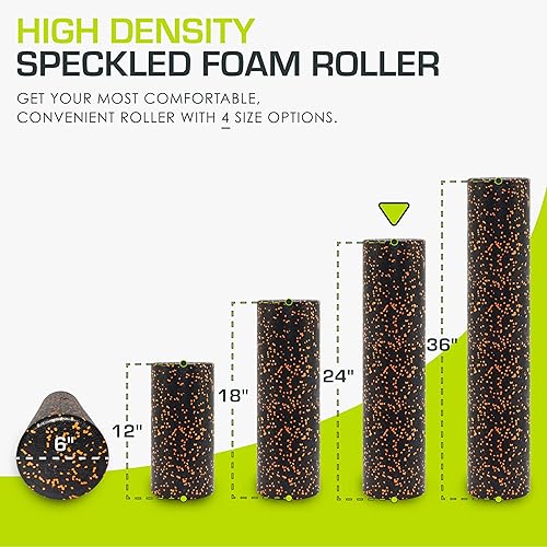 Miniatura 105 de ProsourceFit Rodillos de espuma de alta densidad largos, herramienta de masaje atlético firme de cuerpo completo para estiramiento de espalda, yoga,