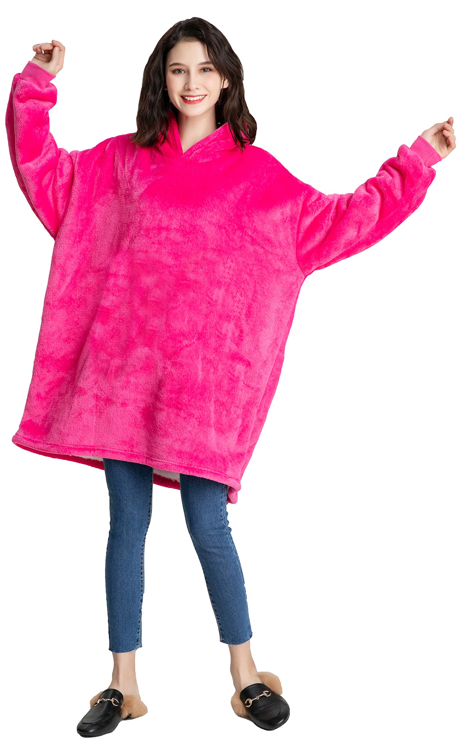 oversized sherpa hoodie sweatshirt blanket