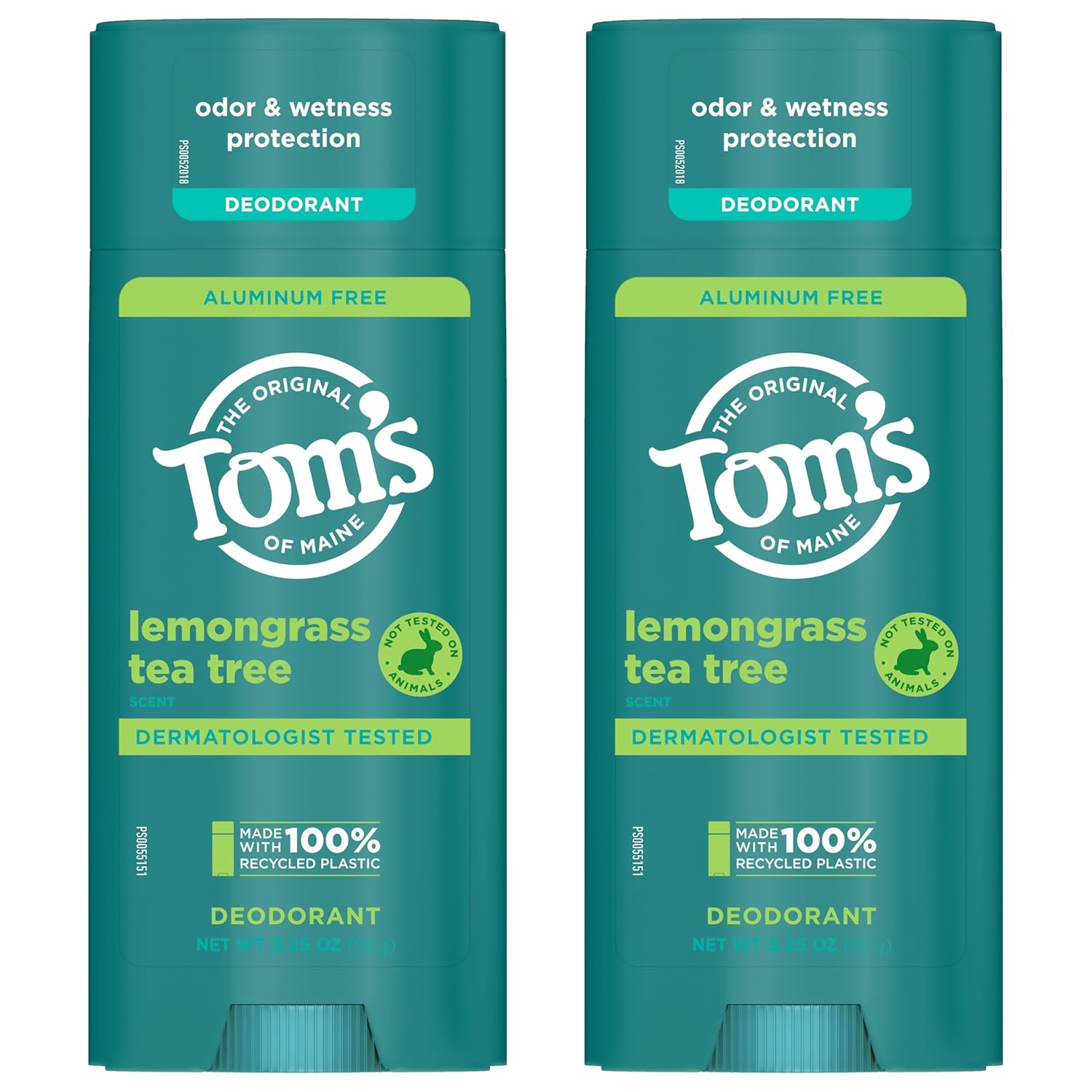 Tom’s of Maine Lemongrass Tea Tree Aluminum Free Natural Deodorant For Women & Men | Goes on Clear | Odor & Wetness Protection | Naturally Derived and Moisture-Locking Ingredients | 3.25 oz (2 Pack) - Image 9