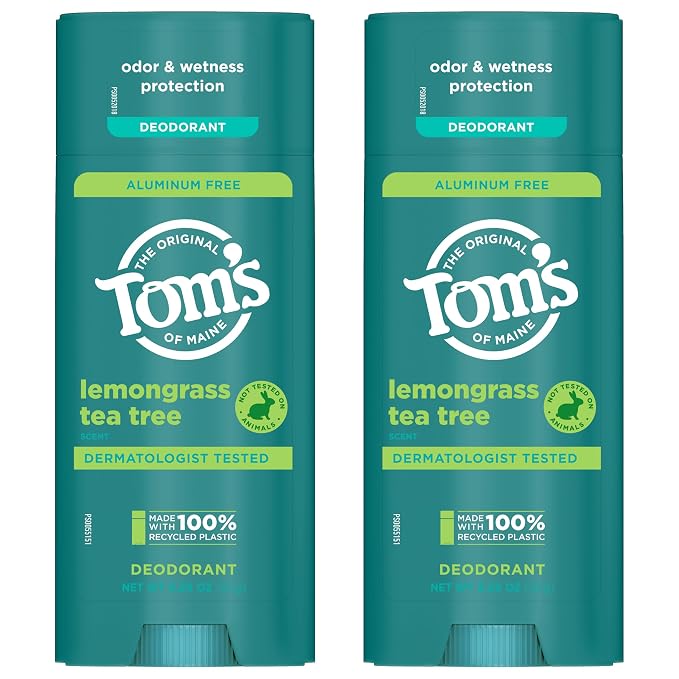 Desodorante natural sin aluminio Tom’s of Maine lemongrass y tea tree 2 pack miniatura 9