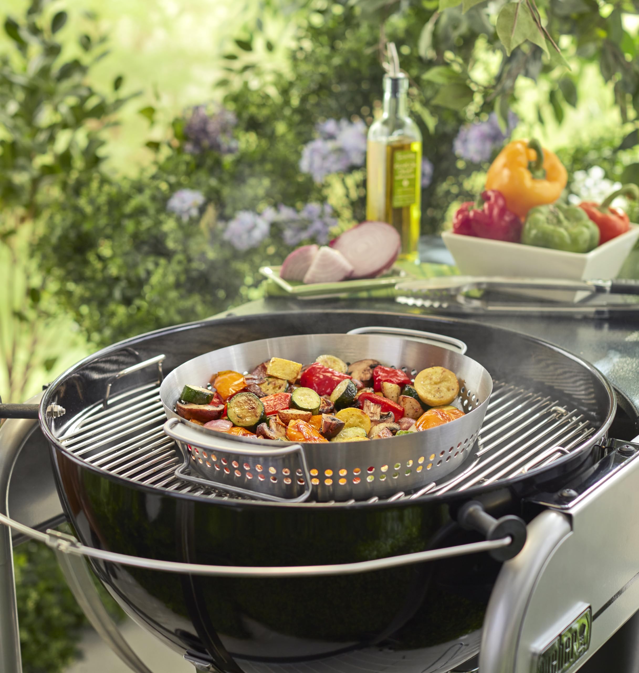 Weber Geflügelhalter Edelstahl für Gourmet BBQ System - saftiges Grillen von Hähnchen und Pute, spülmaschinenfest – Silber (8838)