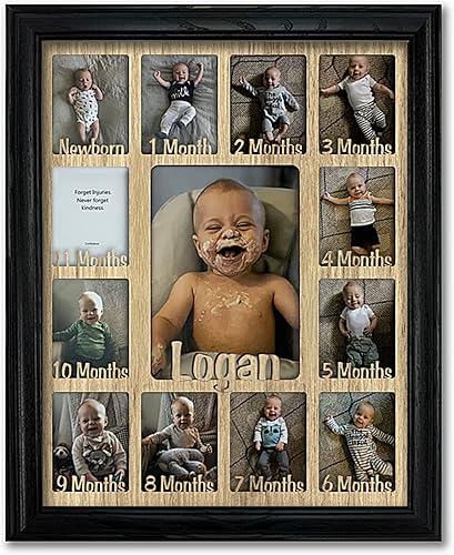 Miniatura 10 de Northland Baby - Marco personalizado para el primer año, con capacidad para doce fotos de decoración de guardería de recién nacidos de 2.5 x 3.5