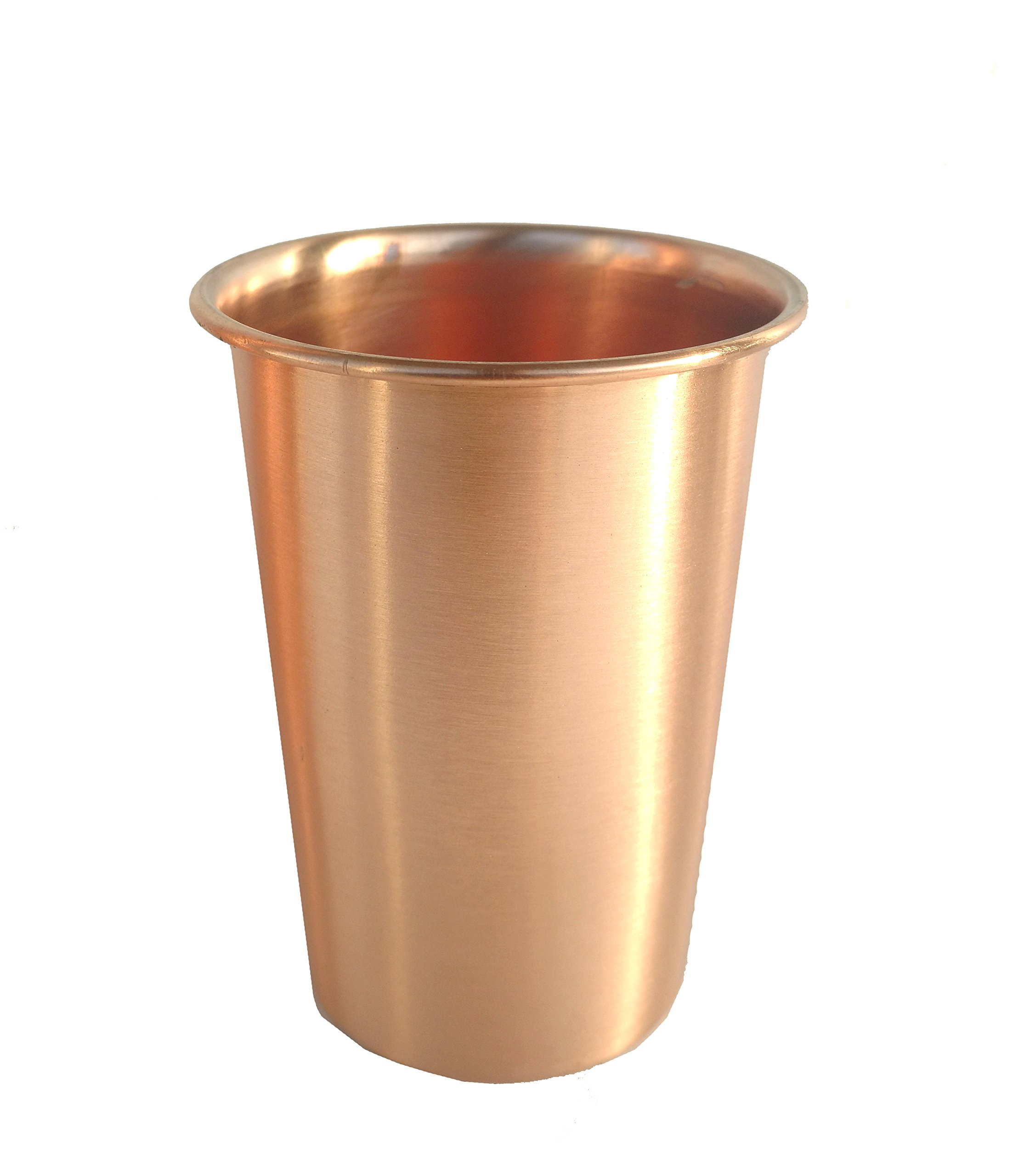Botella de agua de cobre puro de 950 ml de capacidad con tapa de cristal de 200 ml de capacidad para yoga, sin articulación