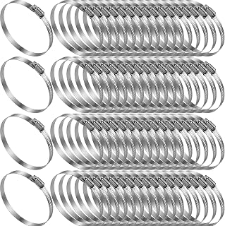 Zhengmy 50 Pack 2.5 in Stainless Steel Hose Clamps, 1-13/16" to 2-3/4"