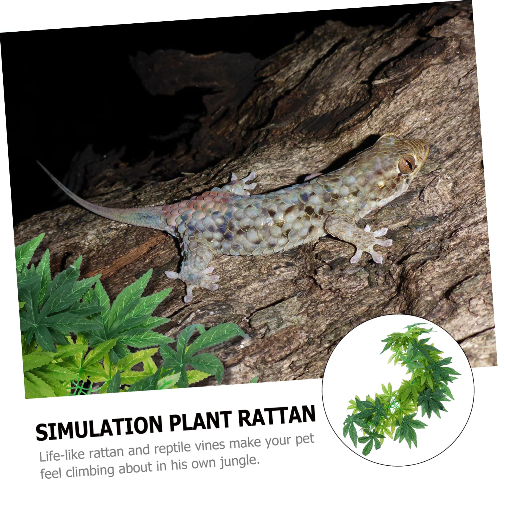 VALICLUD Vigne Artificielle Suspendue pour Terrarium Reptiles et Gecko Plante Décorative Rotin Faux pour Habitat Jungle avec Imperméables