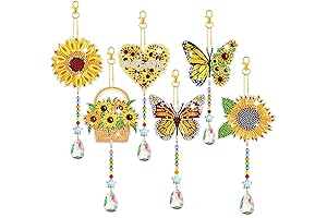 5D Diamond Painting Butterflies Suncatcher Wind Chimes Kit | Spring Crafts for Adults