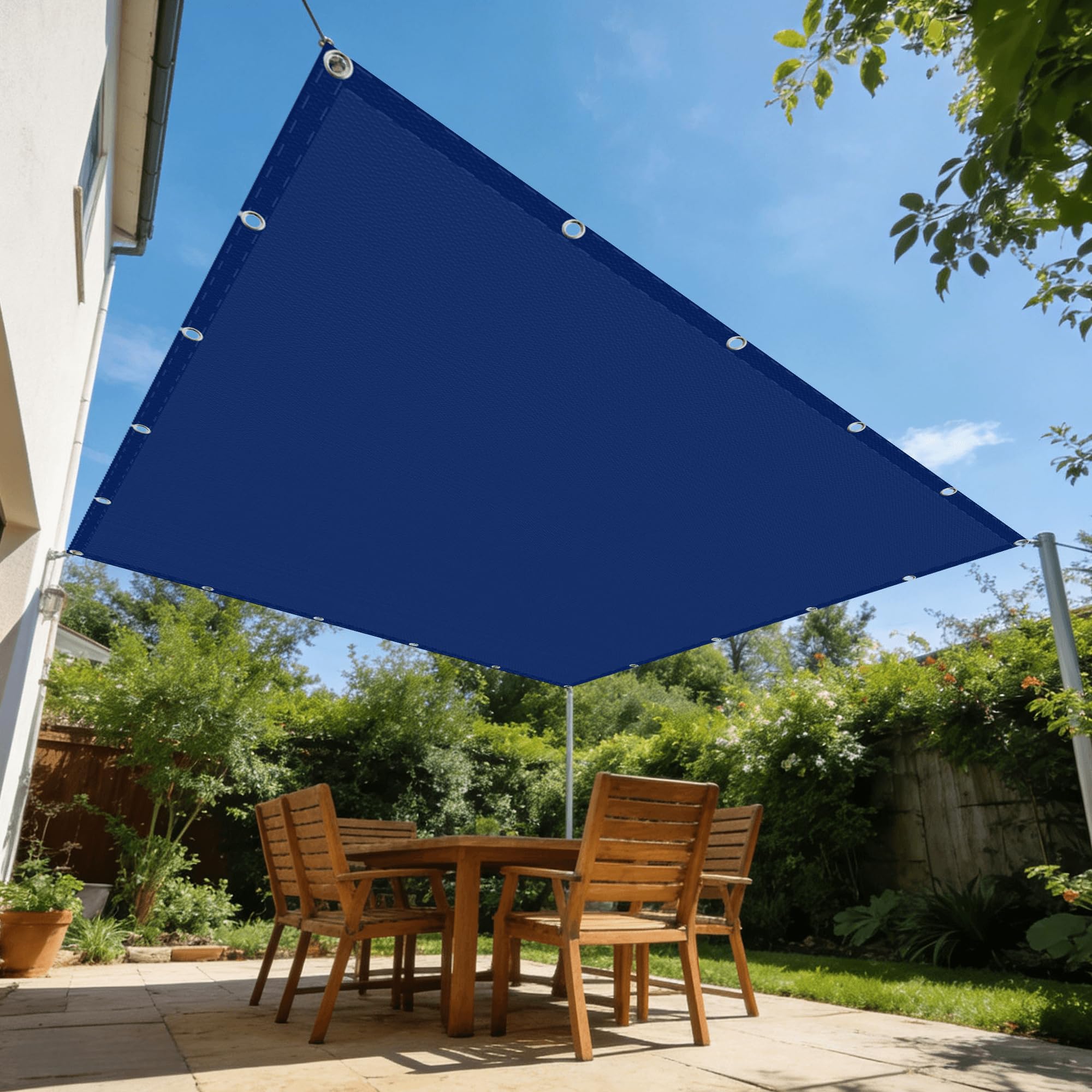 Auvent imperméable contre le vent 140x150 cm pour balcon et patio