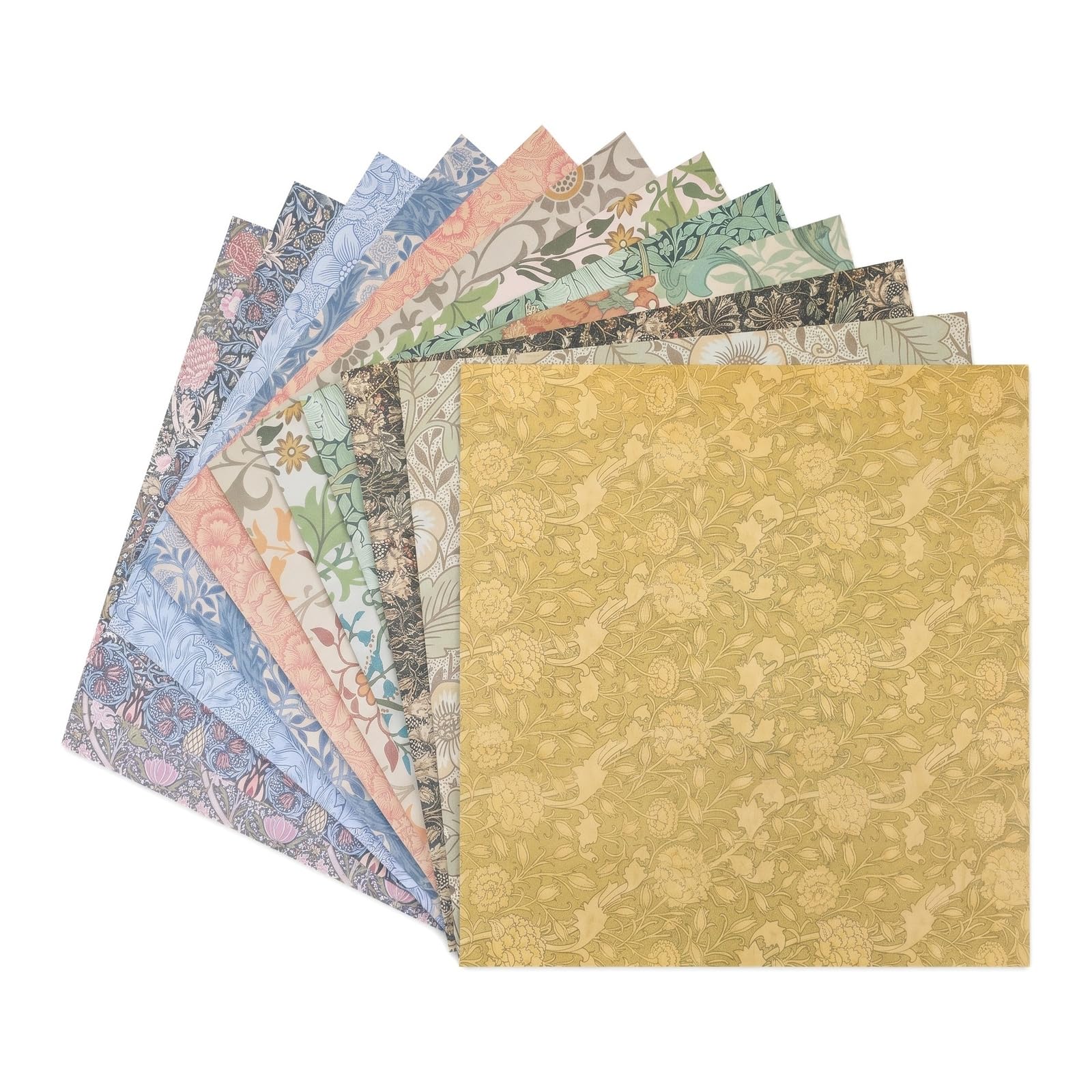 24 Sheets Scrapbook Paper 12 x 12 Inch, Double-Sided Vintage Floral Patterned Cardstock, Premium Decorative Paper for Junk Journal Supplies, Card Making, DIY Crafts and Photo Album Decoration