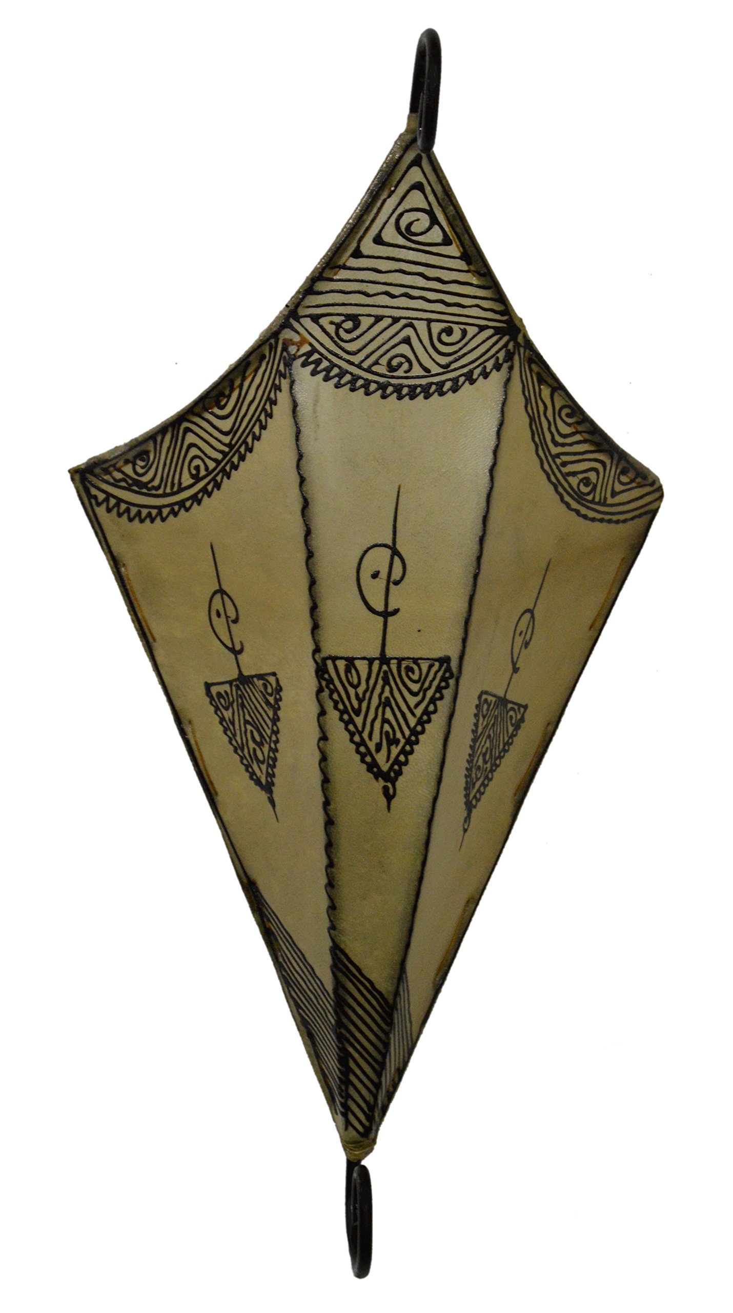 Henna Lamps & Sconces Moroccan Handmade Goat Leather Sconce Henna Tattoo Shade