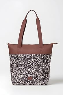 - Printed Women's Jute Handcrafted Vegan Leather Everyday Tote