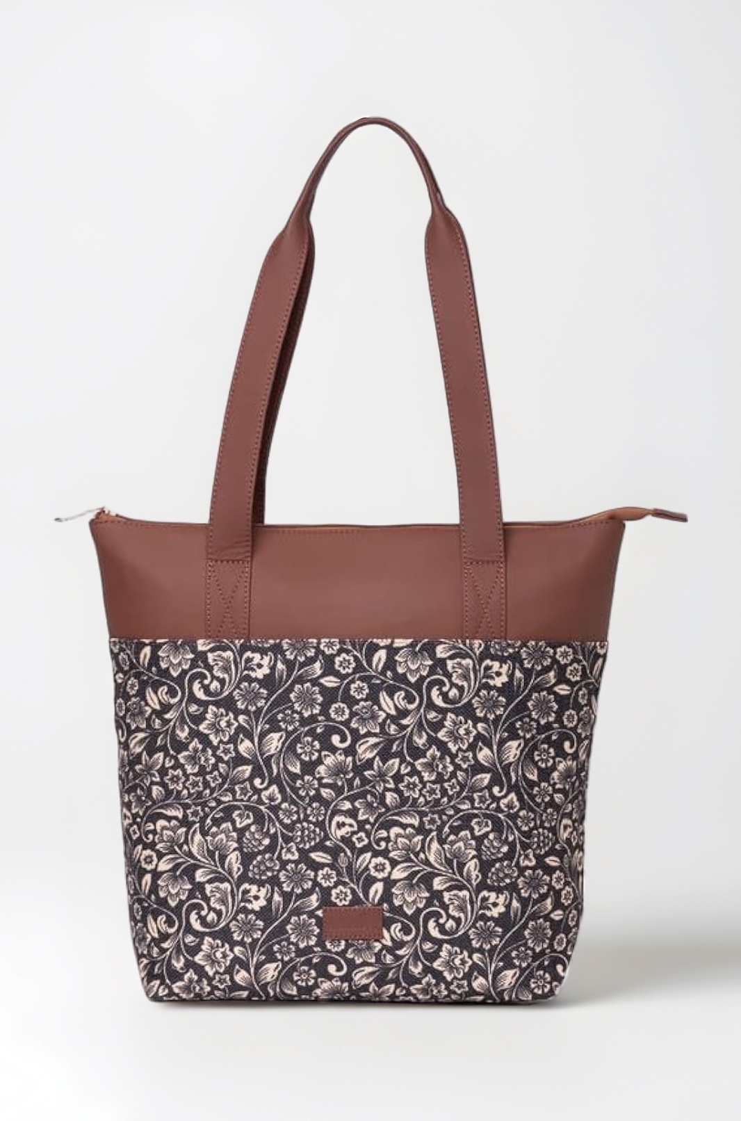 Printed Women's Jute Handcrafted Vegan Leather Everyday Tote