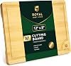 Tabla de cortar de bambú ROYAL CRAFT WOOD con canal de jugo - tabla de cocina para carne, queso y verduras, bandeja de servir resistente 1