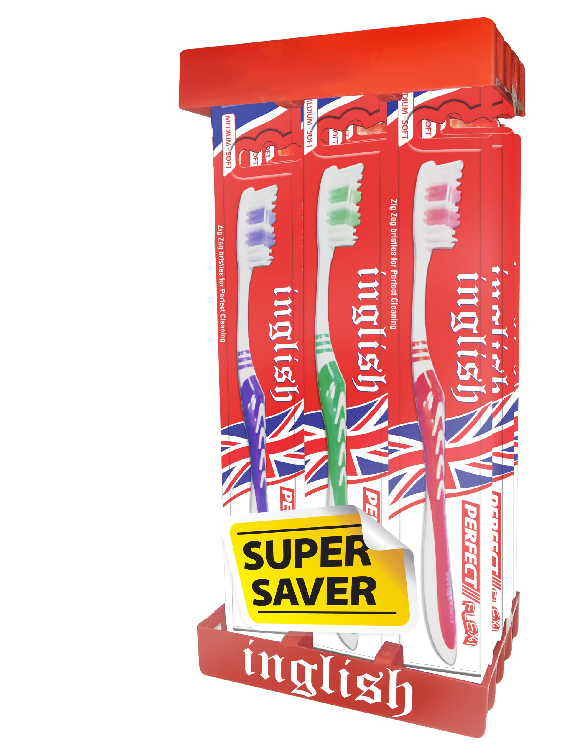 Inglish ToothbrUSh Perfect Flexi (Medium - Soft) Pack Of 12