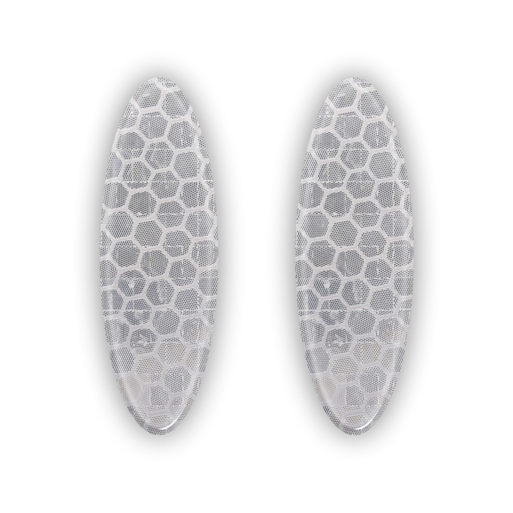3D Stickers Diamond Refractive, Oval, White, Set of 2