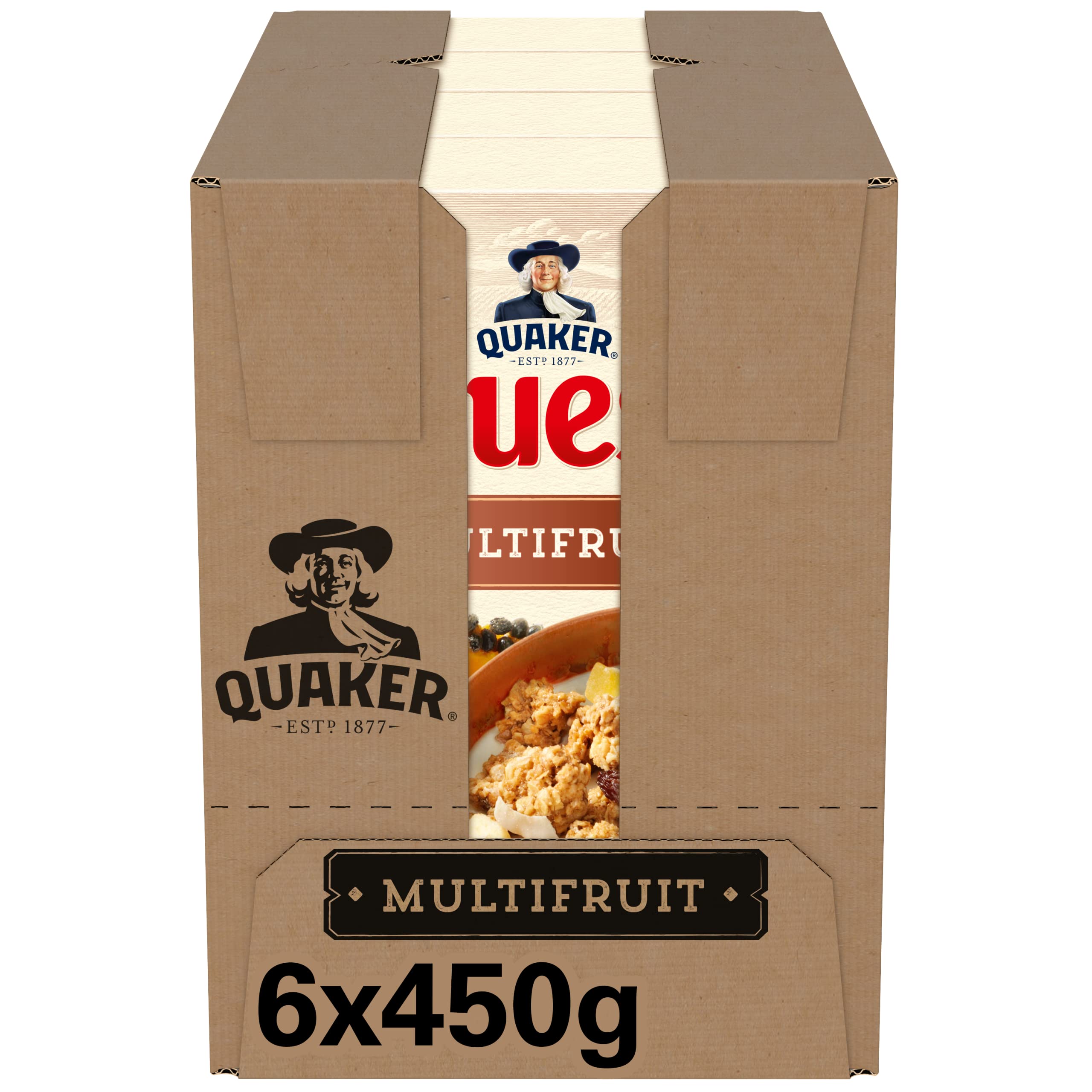 Quaker Cruesli Multifruit - Caja de 6 x 450 g
