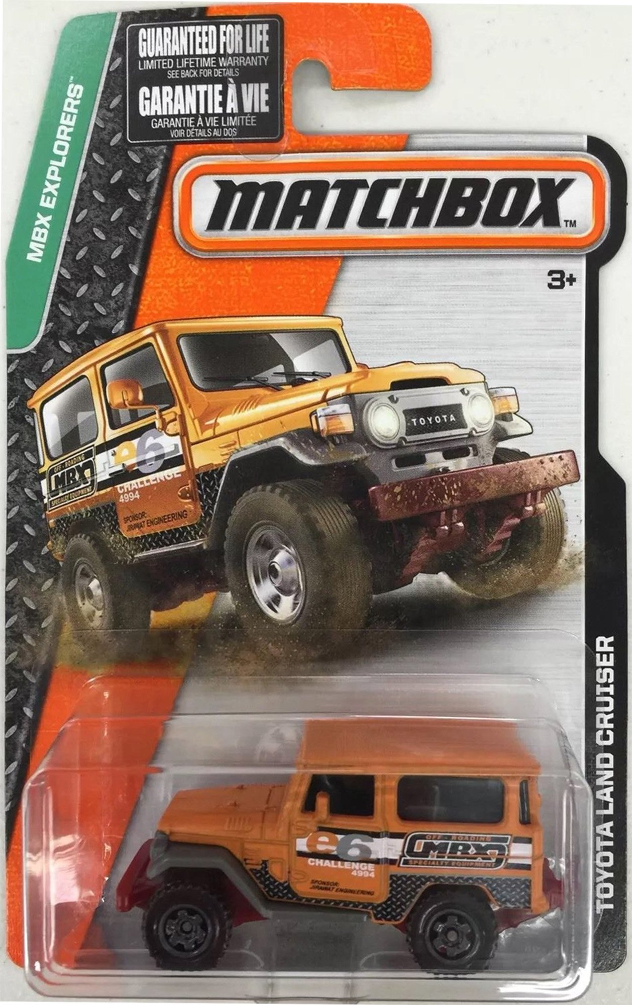 2016 Matchbox MBX Explorers - Toyota Land Cruiser (arancione)