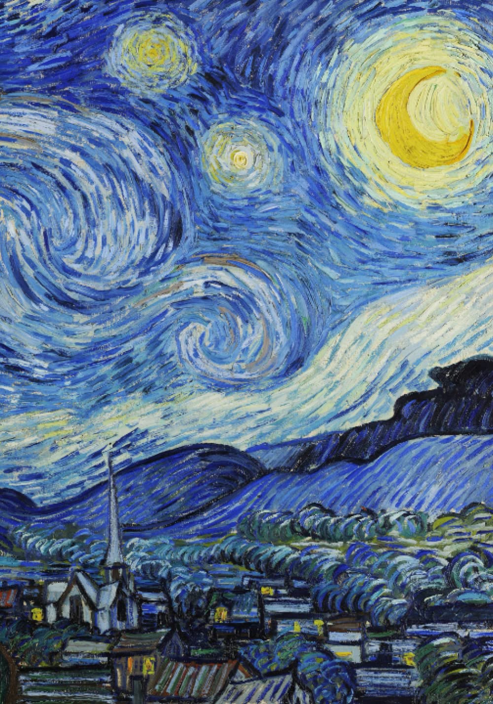 journal 7x10 lined: 120 Lined Page Journal - The Starry Night (1889) by Vincent Willem van Gogh