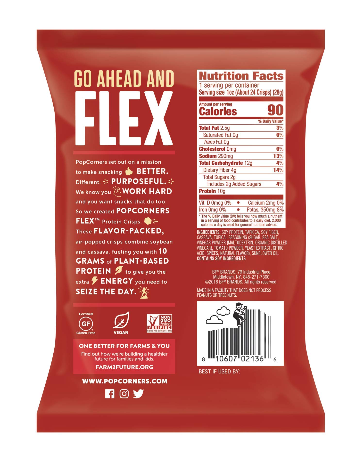 Popcorners Flex Protein Chips Variety Pack, PlantBased Protein, Gluten
