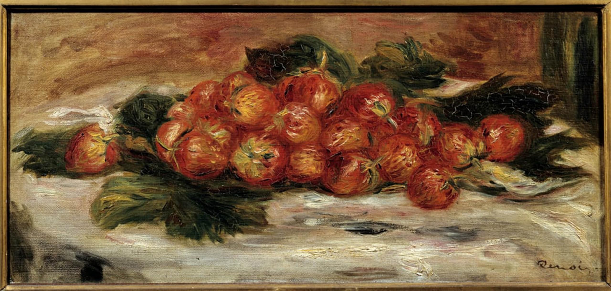POSTERIIk Vintage Art Print Images Pictures Print the Strawberries Painting by Pierre Auguste Renoir Modern Colour Posters for Office Home Decor 60x90cm