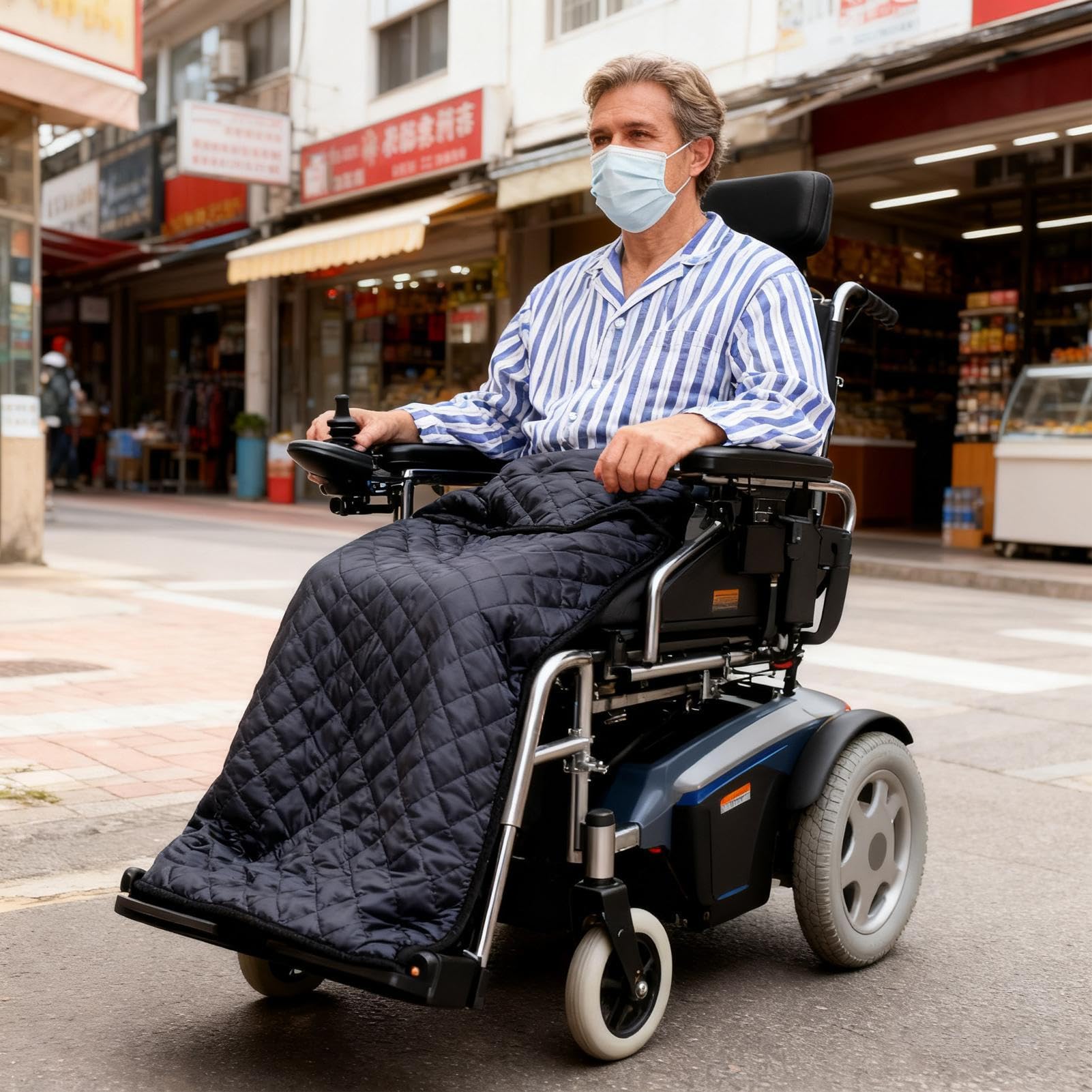 Manta para discapacitados | Funda ajustable resistente a la intemperie, manta pequeña para usuarios de sillas de ruedas, para actividades en interiores y exteriores, enfermería, viajes diarios