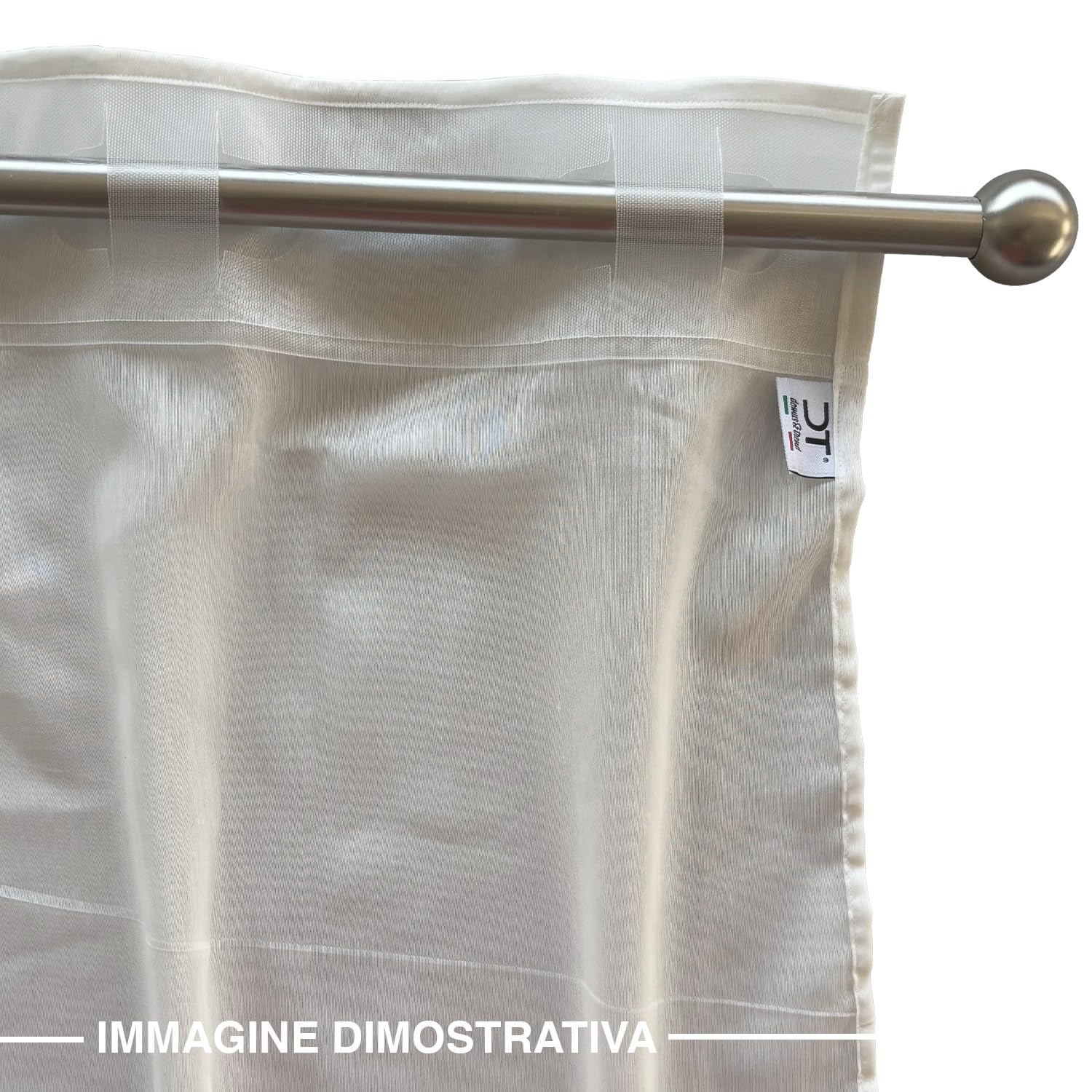 domus&trend - Tenda da arredo per Interni Ignifughe Filtranti, Tende a Pannello 140x300 cm, Per Casa Binario o Bastone, Tende a Pannello Moderne, 100% Made in Italy (Grigio_Attacco per bastone)
