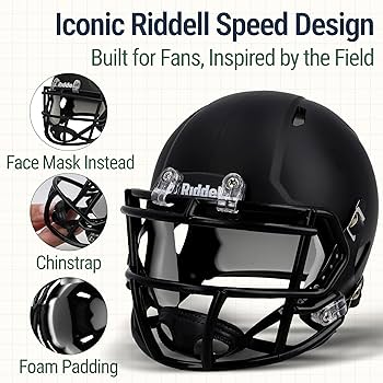Amazon.com : Matte Black Blank Riddell Revolution Speed Mini