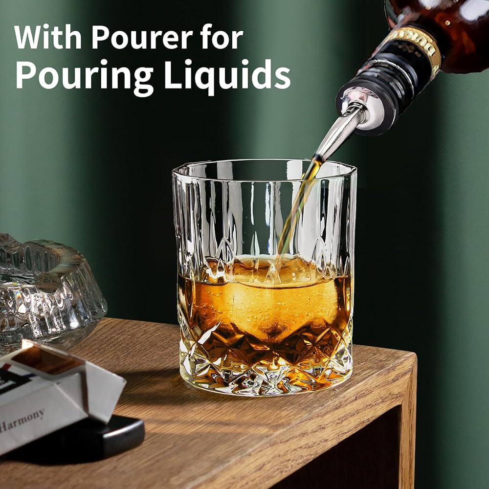 160ml Bicchiere Da Rum Rotanti - Set Di 2 Bicchieri Da Whisky In Vetro -Bicchieri Di Dondolo Per