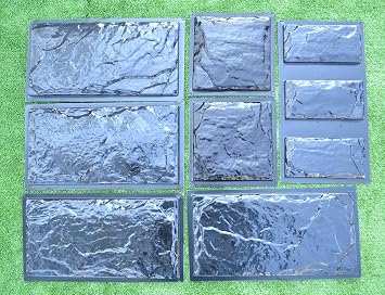 Set 9 Plastic Molds for Concrete Plaster Wall Stone Cement Tiles Concrete Mould W18