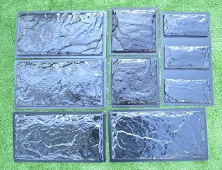 Set 9 Plastic Molds for Concrete Plaster Wall Stone Cement Tiles Concrete Mould W18