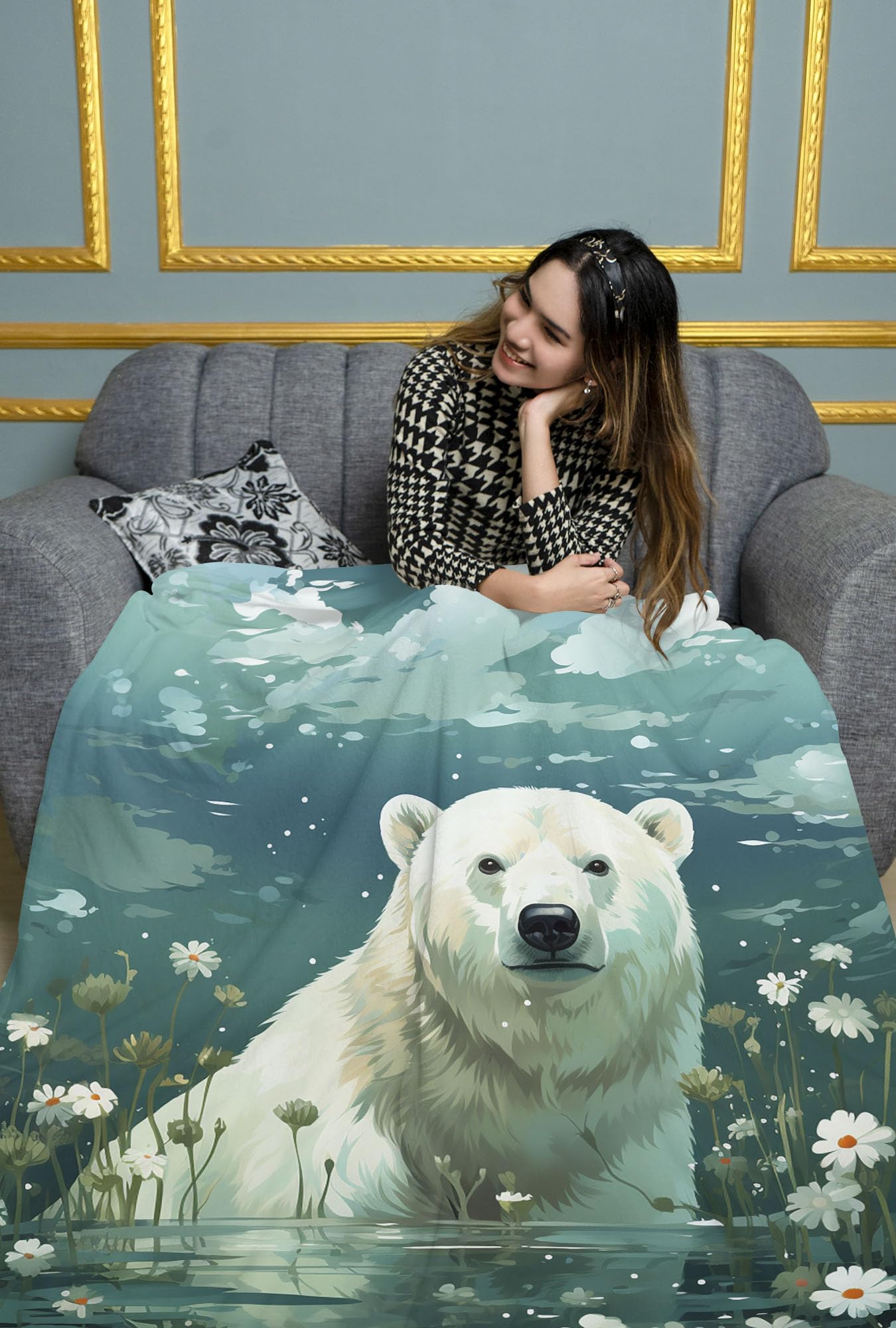 Amazon.com: CAPITUNEISKINEPA Polar Bear Blanket - Polar Bear Gifts