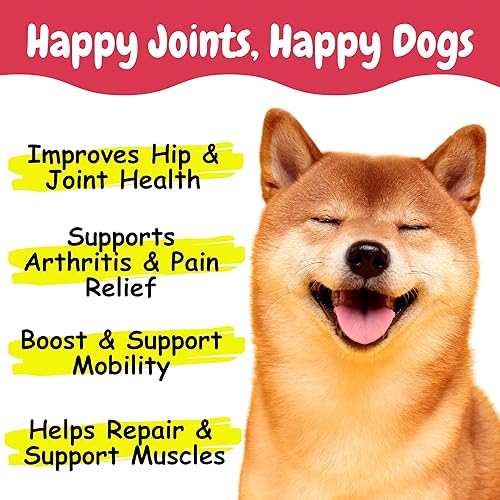 Miniatura 3 de Glucosamina condroitina para perros fuerza extra, 160 unidades  Suplemento de cadera y articulaciones para perros con Vit DE y MSM  Suplemento para