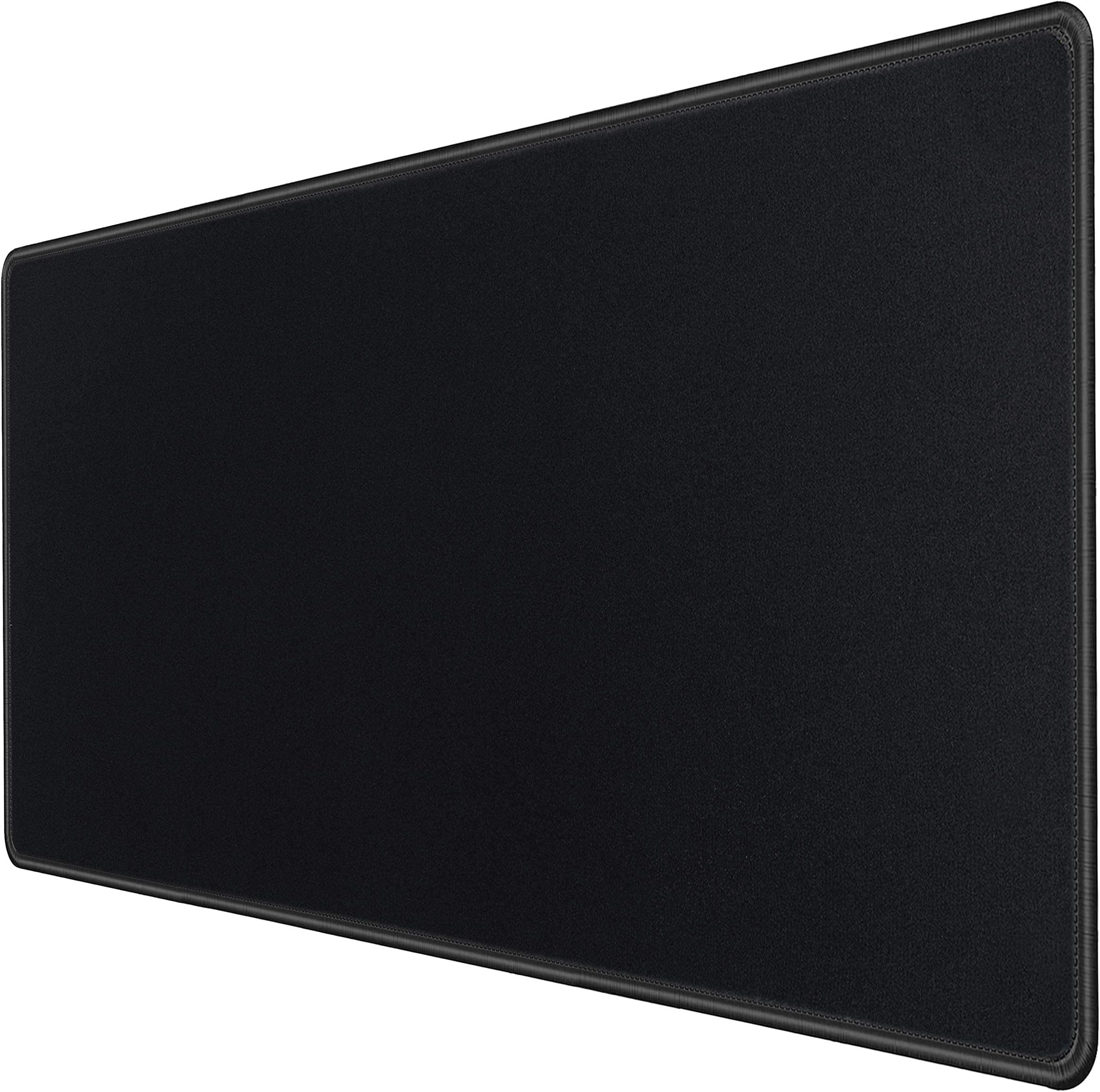 RiaTech 900x400x2mm Extended Gaming Mouse Pad for Laptop/Computer with Stitched Embroidery Edges and Water Resistance Coating Natural Non Slippery Rubber Base Mousepad Desk Mat - Black