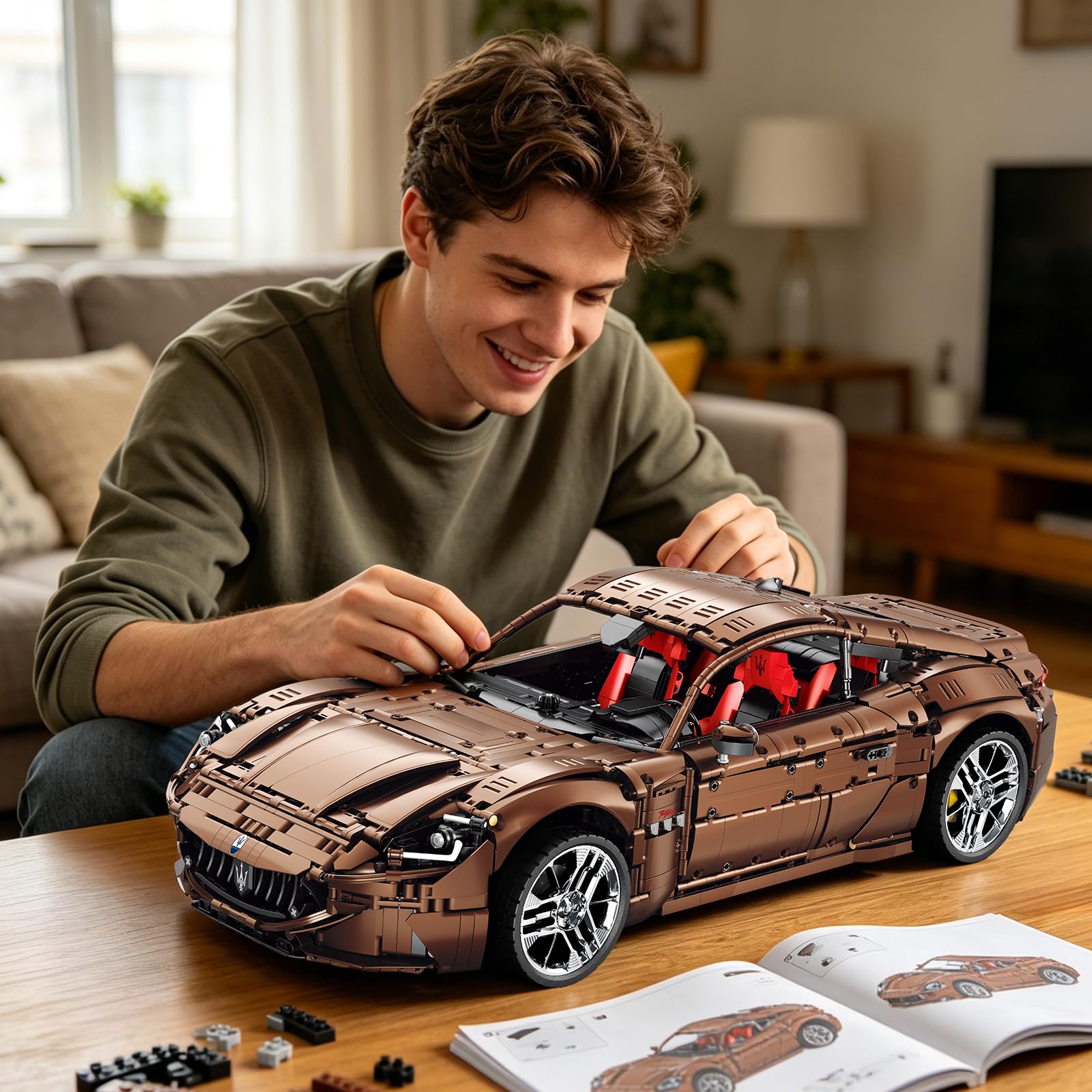 Amazon.com: Reobrix Sports Car Building Blocks Set for Adults