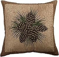Vista 1 de Donna Sharp Almohada decorativa de pino antiguo con diseño de cono de pino, cuadrado Pino antiguo (piña)